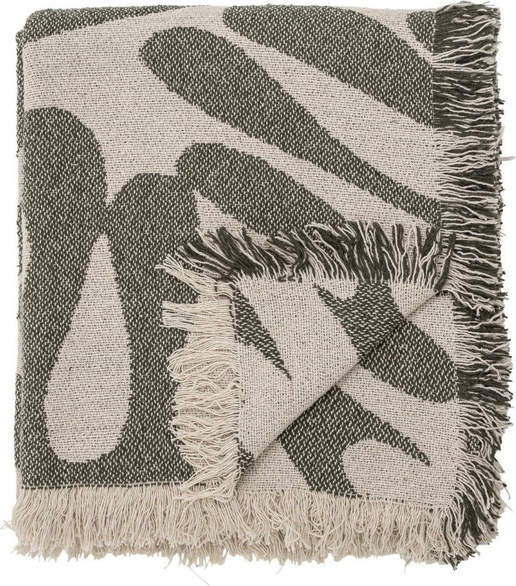 Plaid Alk Bloomingville - vert - 160x130cm