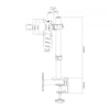 NeoMounts Neomounts FPMA-D510BLACH à écran plat de bureau Boulon de collier de support, 1x 8 kg, 10 32, 100x100 mm,
