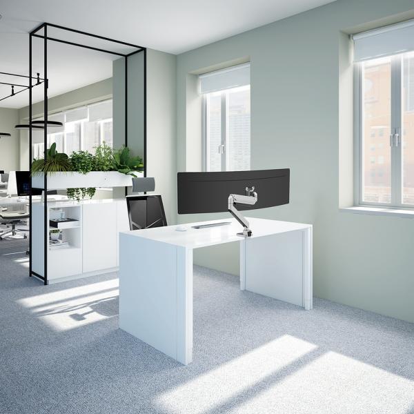 Neomounts Neomounts Neomounts NM-D775Silverplus Plat écran MONT 1X 10 49, 18 kg, palourde de bureau