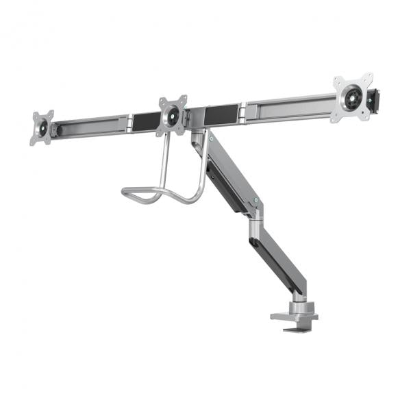 Neomounts NeoMounts NM-D775DX3ILVER ÉCRANS SURPRIGNEMENT, 17 27, 6 kg, 100x100 mm, pince, SIL
