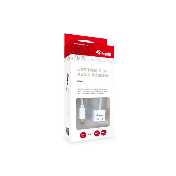 Équipement 133460 Adaptateur USB vers audio, type USB -C -> Jack 3,5 mm