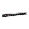 Équipement d'équipement 333309 Unité de distribution allemande à 7-outlet W Protection sur les surtensions + commutateur, type F, 1,5 mm²