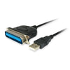 Équipement équipage 133383 USB à un câble adaptateur parallèle, USB 2.0 -> IEEE1284, mâle mâle, noir