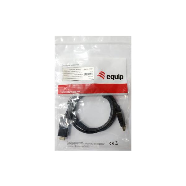 Équipement Équipement 119390 DisplayPort au câble HDMI, DisplayPort -> HDMI, homme masculin, hétéro, 2m, noir