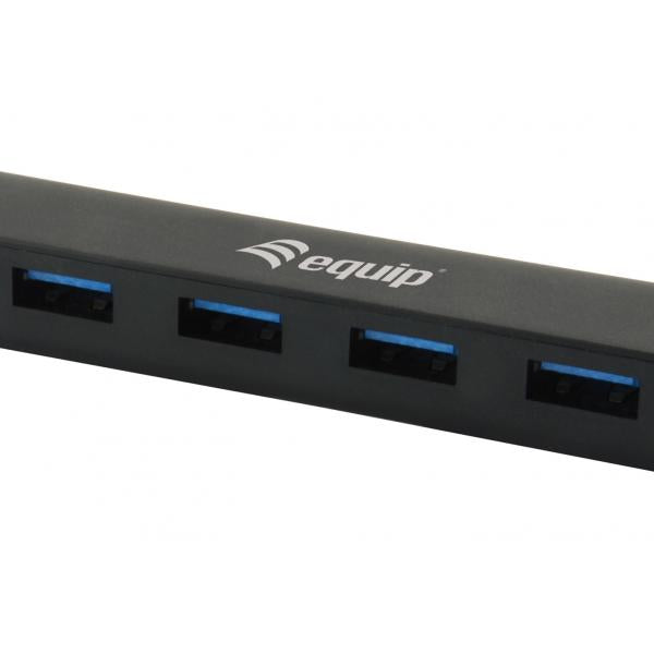 Équipement 128954 Hub USB à 4 ports, USB 3.2 Gen 1 Type-C-> USB 3.2 GEN 1 TYPE-A, 5000 MBIT S, noir