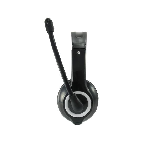 Équipement 245301 Casque de jeu, USB, tête de tête, binaural, numérique, noir