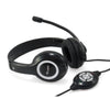 Équipement 245301 Casque de jeu, USB, tête de tête, binaural, numérique, noir