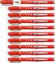 Stabilo travailleur+ coloré - roller 0,5 mm - rouge - boîte de 10 pièces