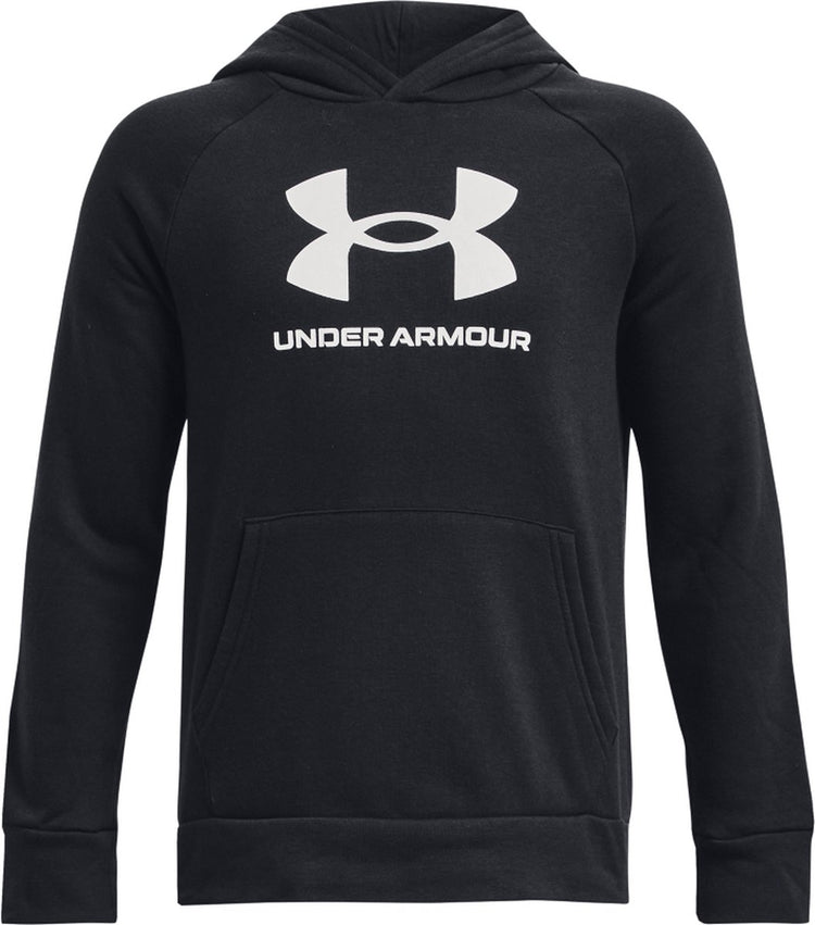 Under Armour UA Rival Fleece BL Hoodie Pull de sport unisexe - Noir - Blanc