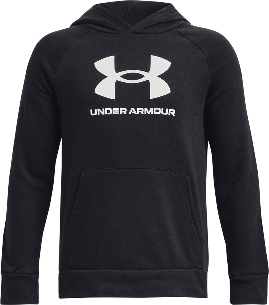 Under Armour UA Rival Fleece BL Hoodie Pull de sport unisexe - Noir - Blanc