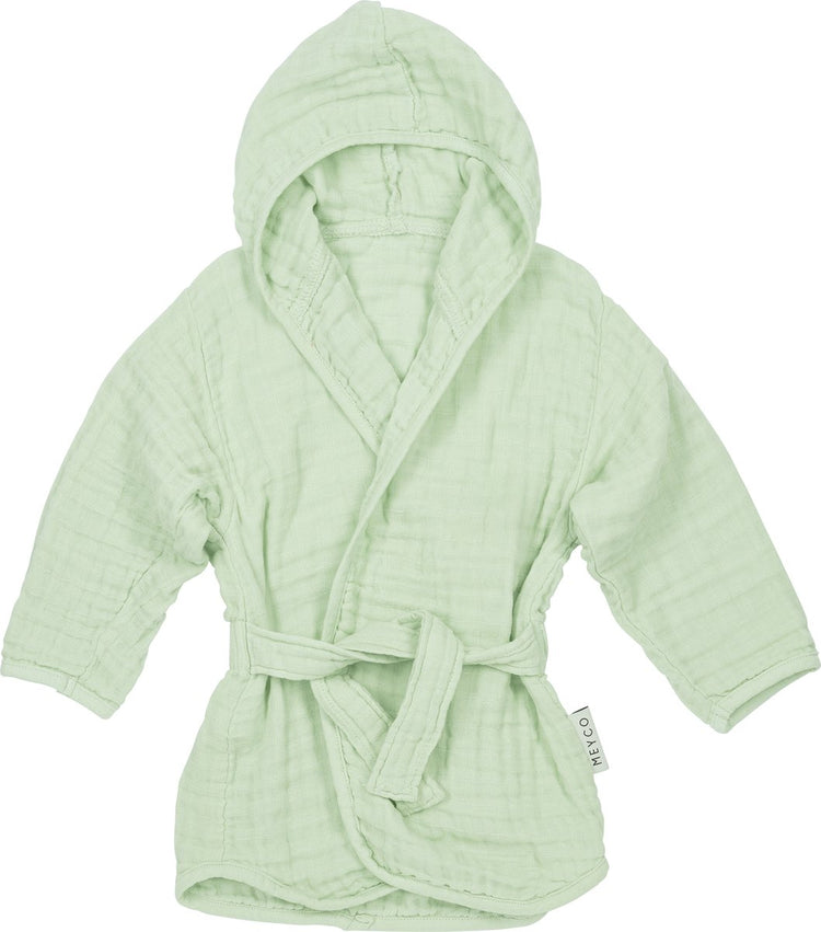 Peignoir Meyco baby uni - hydrophile prélavé - vert tendre - 98 104