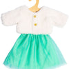 Veste poupée peluche avec jupe, 28-35 cm
