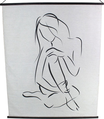 Serviette murale collection Hd noir 140x2x170cm