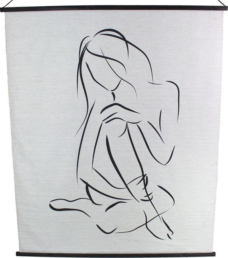 Serviette murale collection Hd noir 140x2x170cm