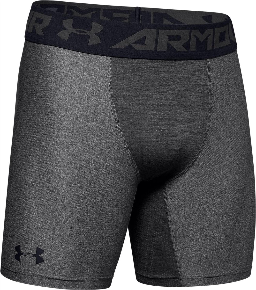 Under Armour UA HG Armour Shorts - Gris Pantalon de sport pour hommes - Carbon Heather - Noir