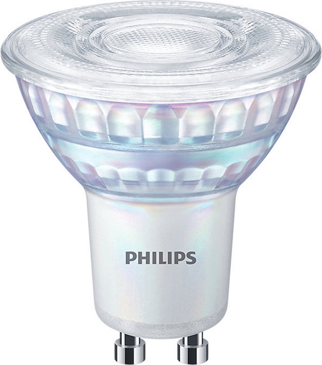 Spot LED Philips économe en énergie - 35 W - GU10 - Lumière blanc chaud à intensité variable - 3 pièces - Économisez sur les coûts énergétiques