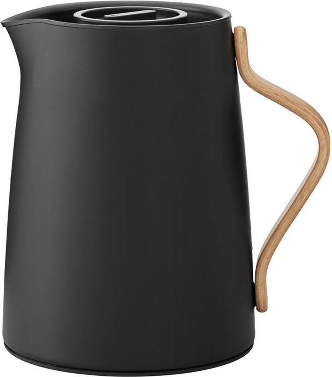 Stelton emma vide - théière avec filtre - 1 litre noir mat