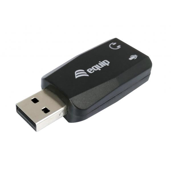 Équipement adaptateur audio USB 245320, USB Type-A, 3,5 mm, 22 mm, 51 mm, 12 mm, noir