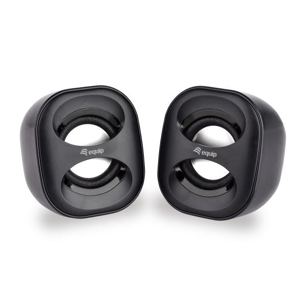 Équipement équipement 245330 Mini haut-parleur USB, 2,0 canaux, câblé, 3 W, 90 20 Hz, 40 o, noir