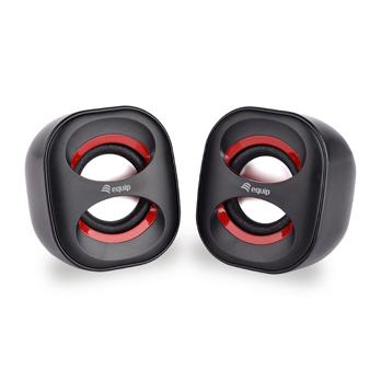 Équipement équipement 245331 Mini haut-parleur USB, 2,0 canaux, câblé, 3 W, 90 20 Hz, 40 o, noir