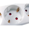 Équipez-vous 245551 bande à 3 sorts avec interrupteur, outlet (s) à l'intérieur (s), type F, 1,5 mm², 1,5 m, blanc