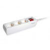 Équipez-vous 245551 bande à 3 sorts avec interrupteur, outlet (s) à l'intérieur (s), type F, 1,5 mm², 1,5 m, blanc