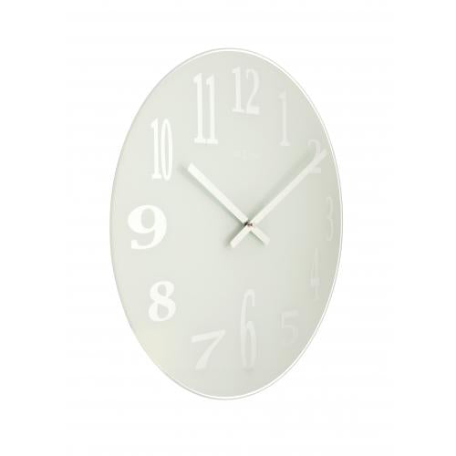 Nextime Nextime Klok 2472 Miroir Verre, Ø43 cm, mur, blanc