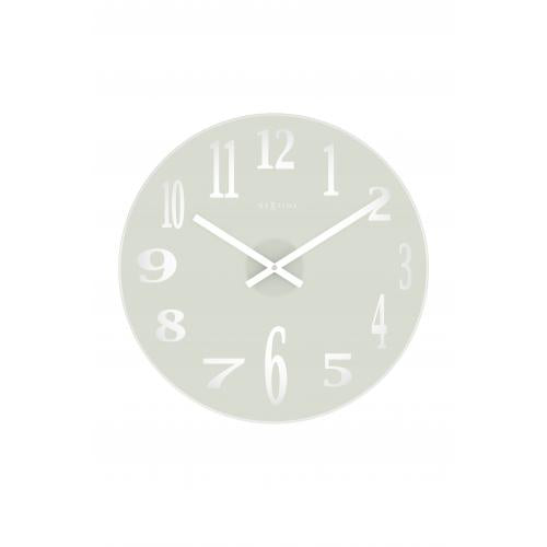 Nextime Nextime Klok 2472 Miroir Verre, Ø43 cm, mur, blanc