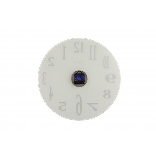 Nextime Nextime Klok 2472 Miroir Verre, Ø43 cm, mur, blanc