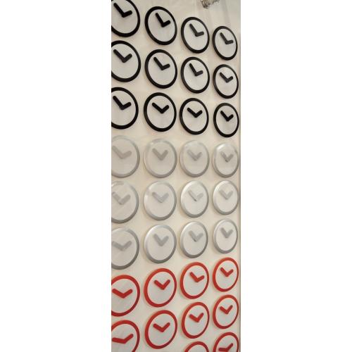 Nextime Nextime Klok 2615Zi Focus, Ø25 cm, mur, argent blanc