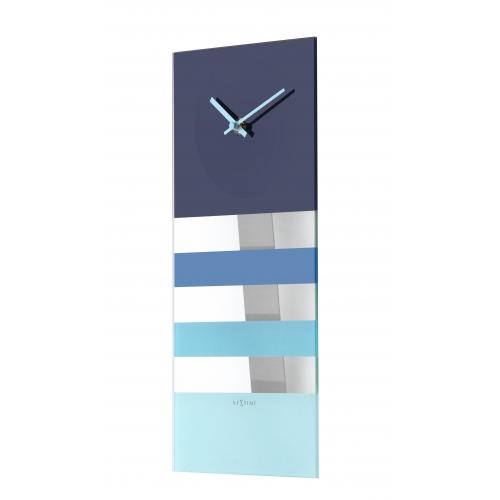 Nextime Nextime Klok 2855bl Bold Stripes, 38x19 cm, mur, bleu
