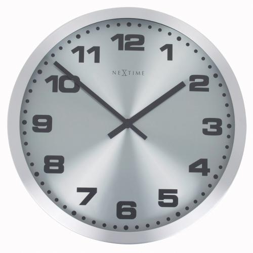 Nextime Nextime Klok 2906ZW Mercure, Ø25 cm, mur, argent