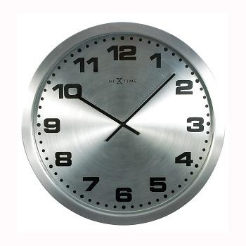 Nextime Nextime Klok 2906ZW Mercure, Ø25 cm, mur, argent