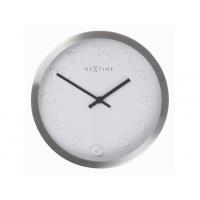 Nextime Nextime Klok 2991ar Paniki Numéro, Ø34 mm, mur, blanc