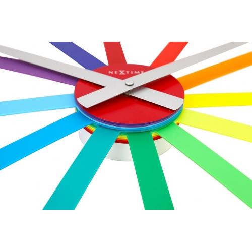 Nextime Nextime Klok 2995DI Guide de couleur, Ø 60 cm, mur, multicolore