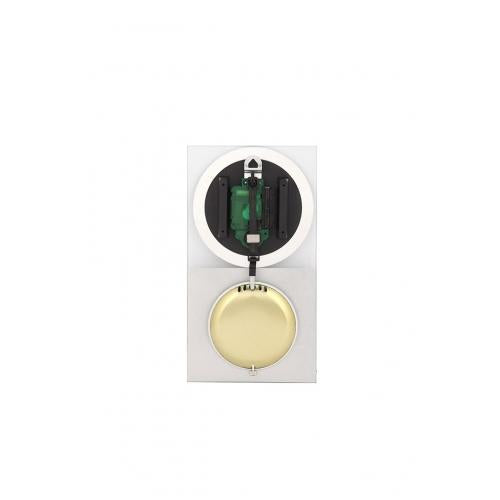 Nextime Nextime Klok 3028 sur l'horloge, 16x30,2 cm, mur, verre, argent