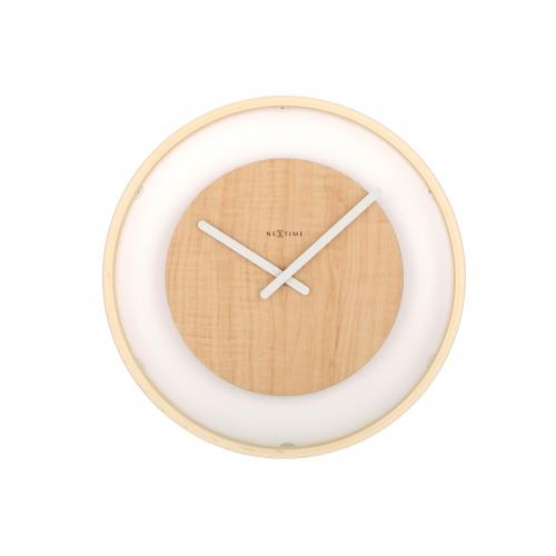 Nextime Nextime Klok 3046 Look en bois, Ø30 cm, mur, bois