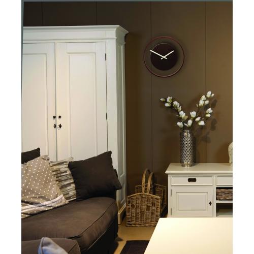 Nextime Nextime Klok 3046Br Look en bois, Ø30 cm, mur, bois foncé