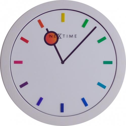 Nextime Nextime Klok 3048 Changement de couleurs, Ø28 cm, mur, multicolore blanc