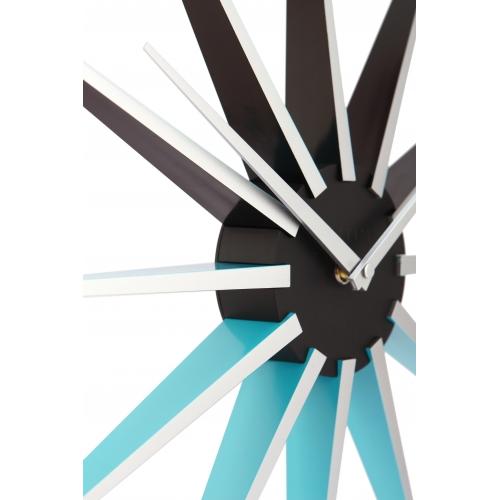 Nextime Nextime Klok 3051bl Nova, Ø50 cm, mur, bleu noir