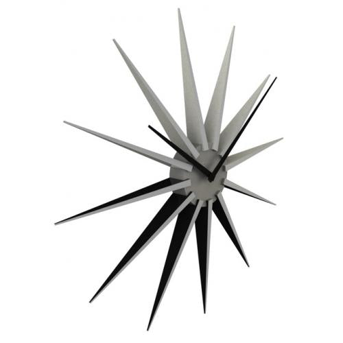 Nextime Nextime Klok 3051zi Nova, Ø50 cm, mur, argent noir
