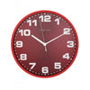 Nextime Nextime Klok 3053ro Dash Red, Ø35 cm, mur, argent rouge