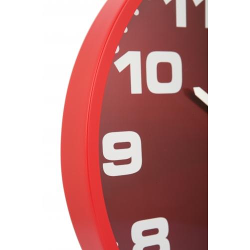 Nextime Nextime Klok 3053ro Dash Red, Ø35 cm, mur, argent rouge