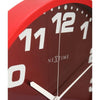 Nextime Nextime Klok 3053ro Dash Red, Ø35 cm, mur, argent rouge