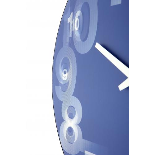 Nextime Nextime Klok 3077BL 3D, Ø39,5 cm, mur, blanc bleu