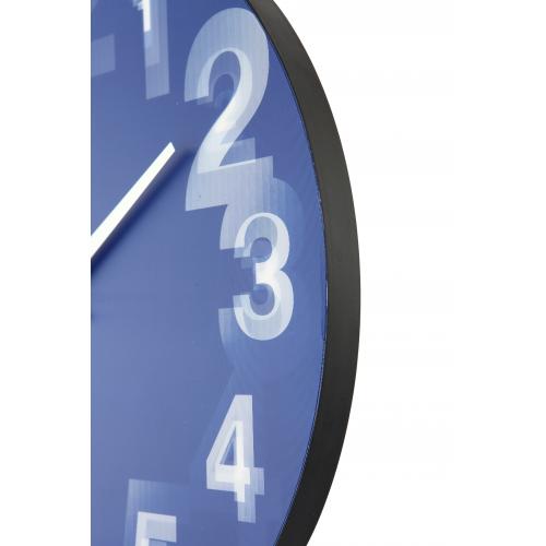 Nextime Nextime Klok 3077BL 3D, Ø39,5 cm, mur, blanc bleu