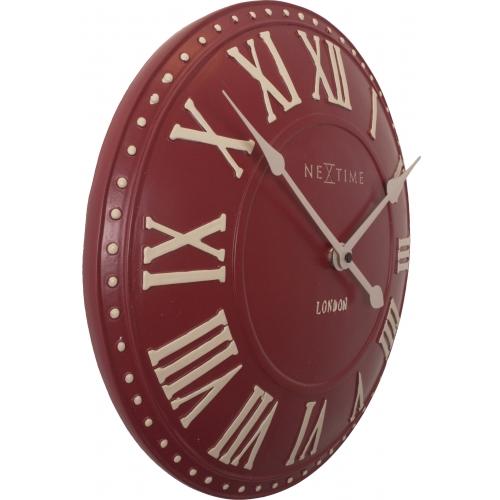 Nextime Nextime Klok 3083ro London Roman, Ø34,5 cm, mur, blanc rouge