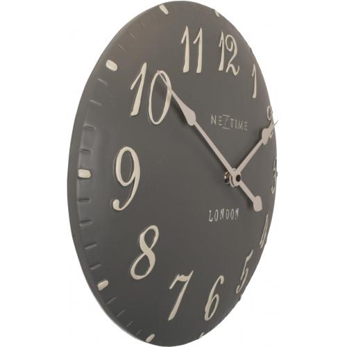 Nextime Nextime KLOK 3084GS LONDON Arabe, Ø34,5 cm, mur, blanc gris