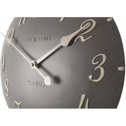 Nextime Nextime KLOK 3084GS LONDON Arabe, Ø34,5 cm, mur, blanc gris