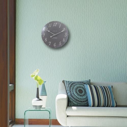 Nextime Nextime KLOK 3084GS LONDON Arabe, Ø34,5 cm, mur, blanc gris